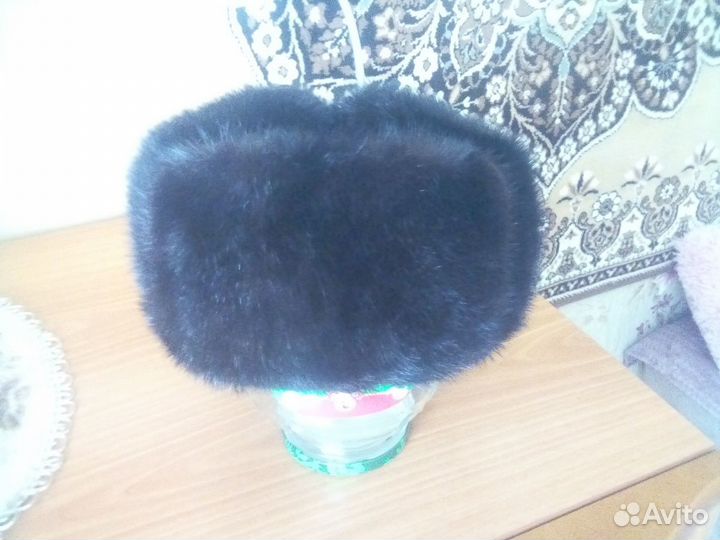 Мужская шапка ушанка натуральная норка