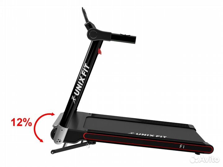 Беговая дорожка Unix fit Hi-tech F1 Dark Storm
