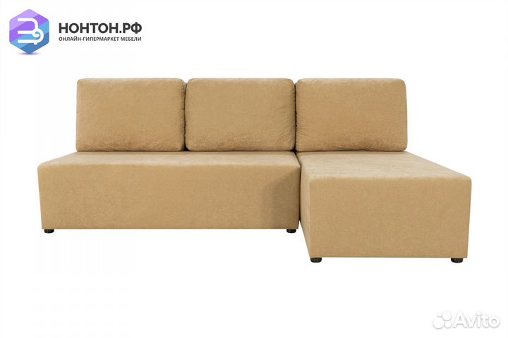 Диван угловой еврокнижка Комо бежевый