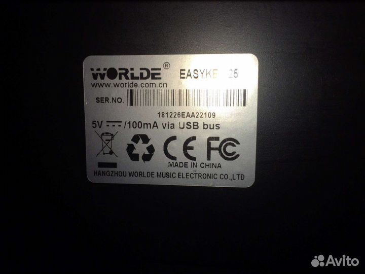 Миди midi клавиатура worlde Easyke 25