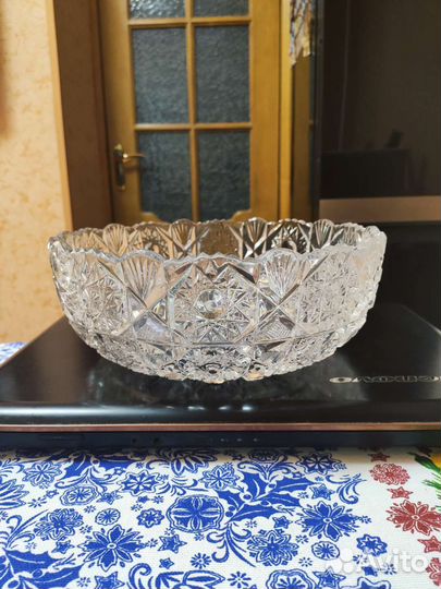 Ваза для фруктов хрусталь СССР