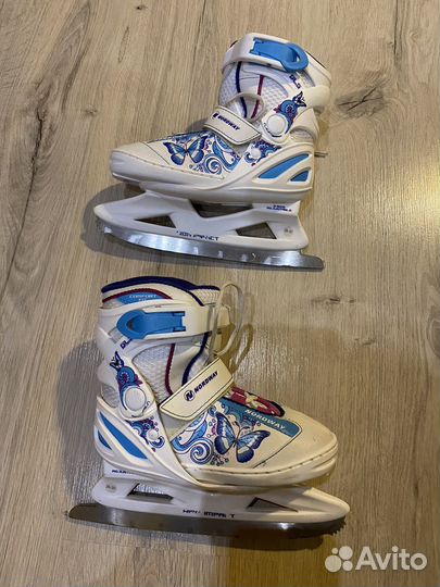 Коньки nordway детские 26-30, шлем и защита