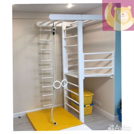 Шведская стенка с балконом и аксессуарами