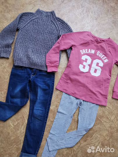 Вещи пакетом на девочку 140 146