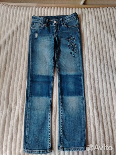 Джинсы на девочку 122 утеплённые