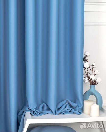 Комплект штор блэкаут Марсель Лазурный