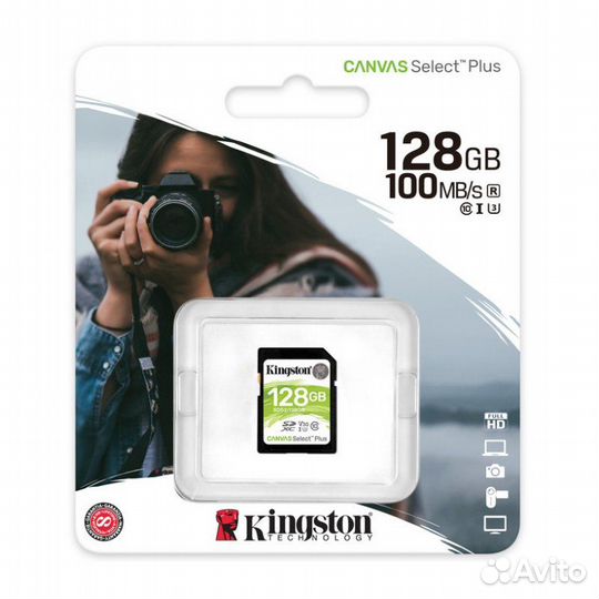 Карта памяти 128Gb Kingston Canvas Select Plus sdx