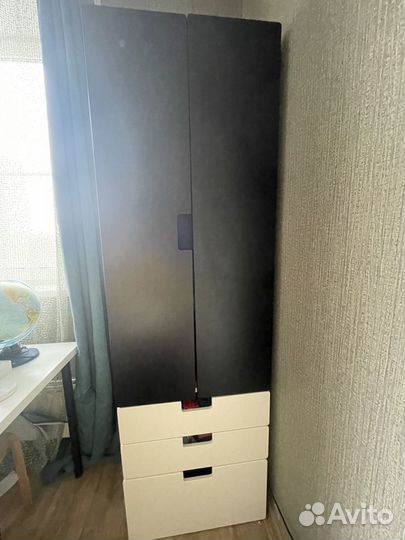 Шкаф IKEA стува, белый/черный
