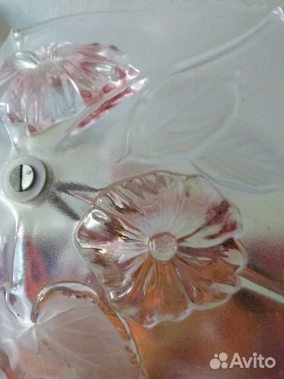 Ваза цветное стекло двухярусная