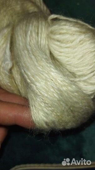 Пряжа шерсть беленая