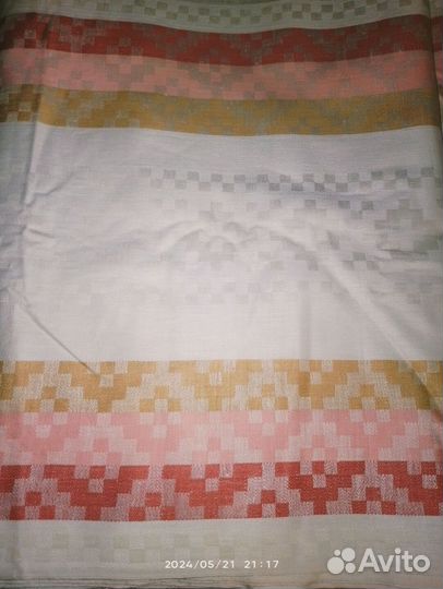 Отрез ткани натуральный лён, СССР, 8м/50 см