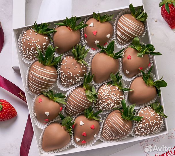 Наборы из сладкой клубники в шоколаде в Казани
