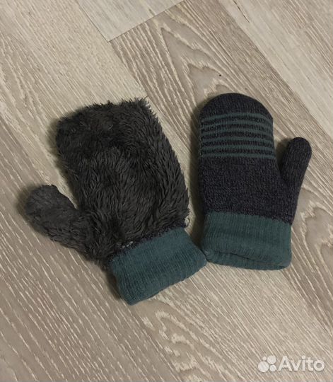 Зимняя шапка шлем с варежками