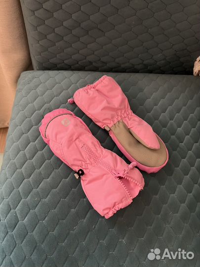 Варежки краги Kari 3/4 года розовые