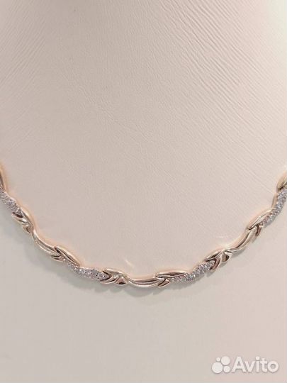 Колье из золота с фианитами 585 проба 14,8гр 50р