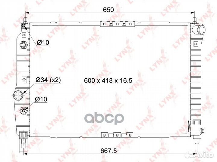 Радиатор chevrolet aveo/kalos 1.4 03-08, daewoo