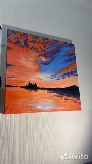 Картина акрилом на холсте