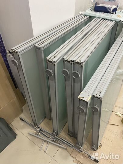Перегородки алюминевые стекло