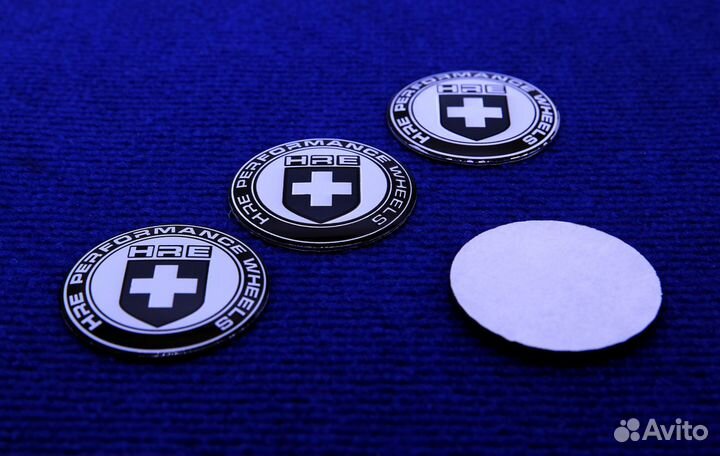 Комплект 3D наклеек диска HRE Ч/Б 56 65 мм