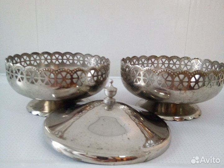 Конфетница сахарница Мельхиор