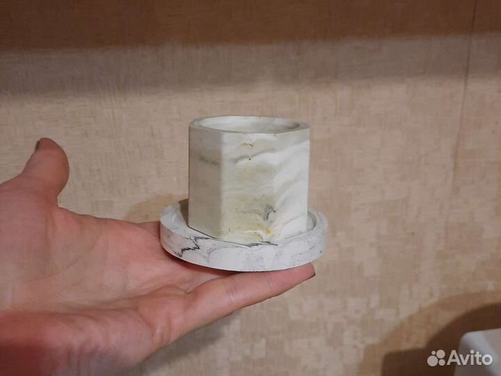 Декоративный набор горшков из гипса