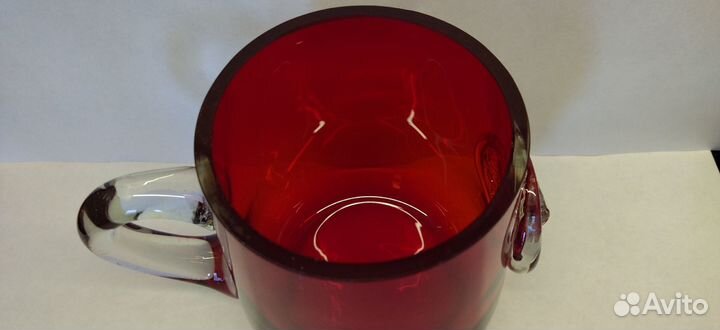 Пивная кружка 0,5л рубиновое стекло СССР