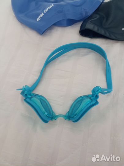 Шапочка и очки для бассейна