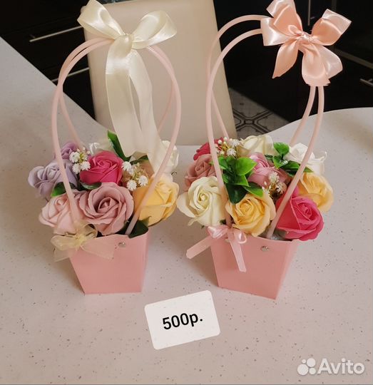 Букеты из мыльных роз