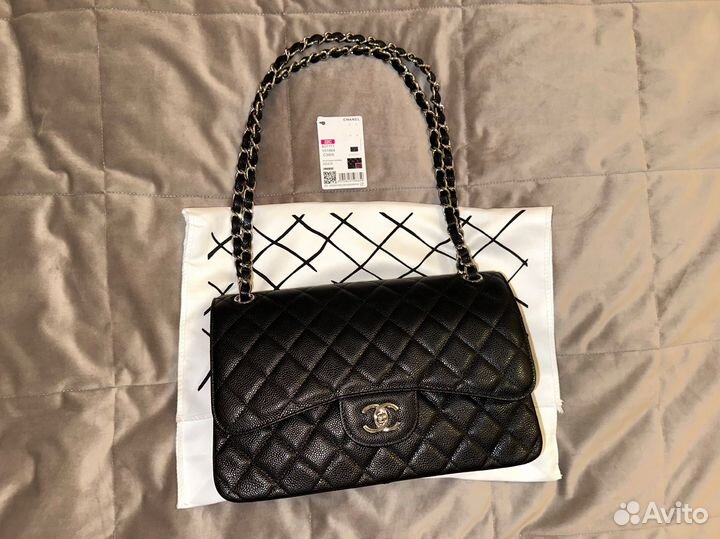 Chanel Caviar Jumbo Classic Double Flap сумка