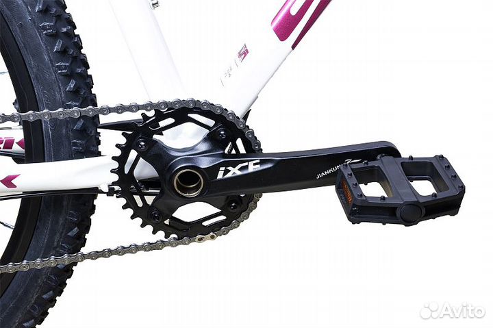 Велосипед Stark'24 Viva 27.5 HD белый перламутр/сиреневый металлик 16