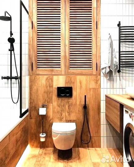 Сантехлюк для вашей ванной с жалюзийными фасадами