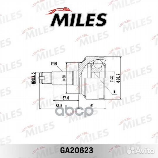 ШРУС honda CR-V III 07- (GSP 823124) GA20623 GA