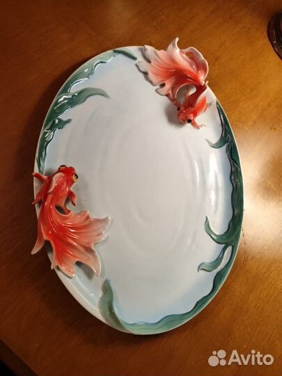 Блюдо фарфоровое Золотая рыбка Lefard