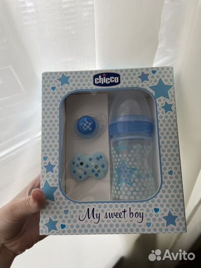 Набор подарочный chicco соска, бутылка