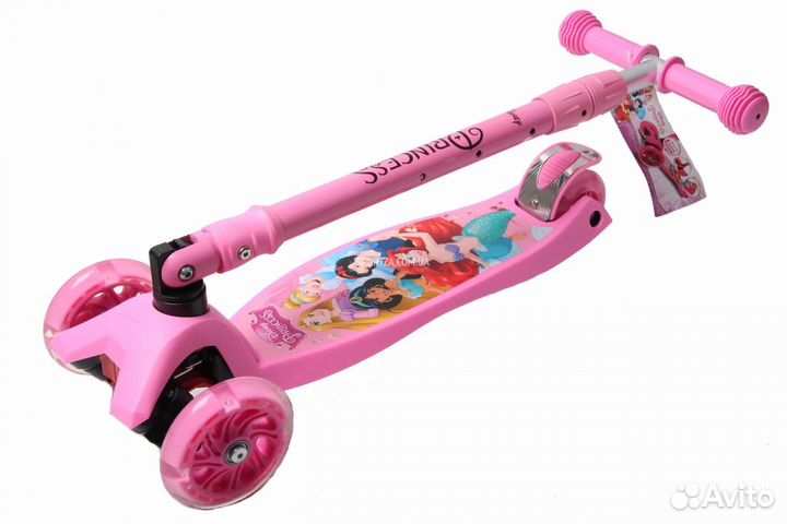 Самокат трехколесный с героями мультфильмов