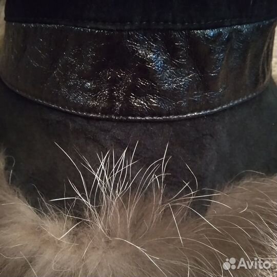 Шляпка из натуральной замши