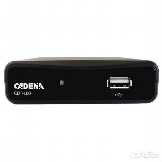Ресивер DVB-T2 Cadena CDT-100 черный DVB-T, DVB-T2