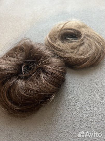 Шиньон резинка из натуральных волос
