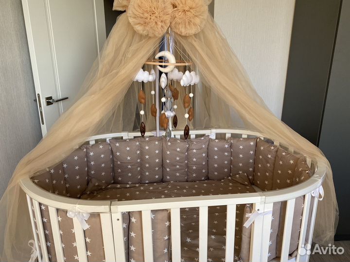 Балдахин с держателем на детскую кроватку