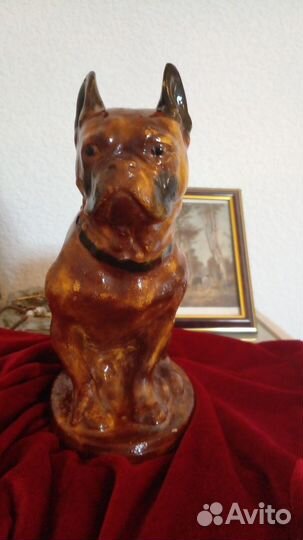 Гипсовая собака-копилка СССР 1940 г