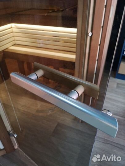 Дверь стеклянная для сауны бронза doorwood