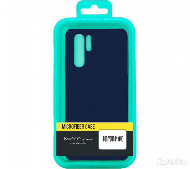 Чехол-накладка для Xiaomi Redmi Note 9 синий, Microfiber Case, Borasco