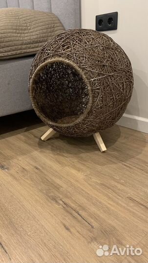 Лежанка -домик из джута для хвостиков