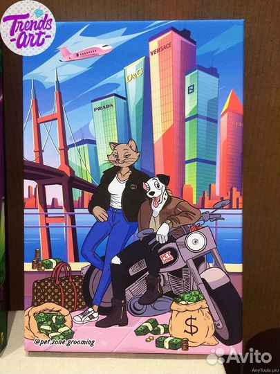 Модные картины маслом в интерьер гостиной