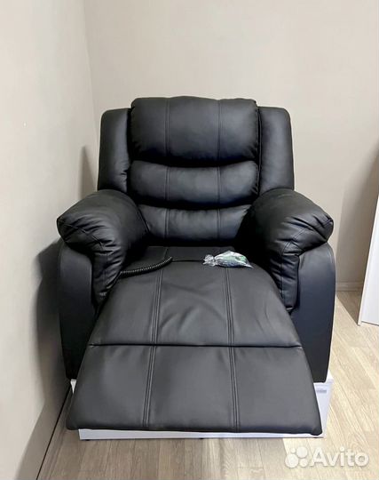 Реклайнер электрический черный, кресло педикюрное