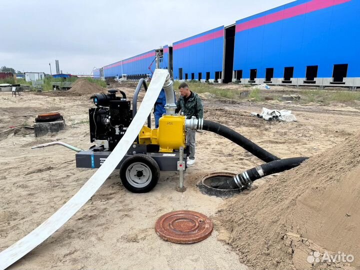 Аренда мотопомп и насосов. Осушение, водопонижение