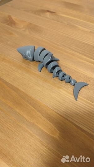 Акула подвижная 3d