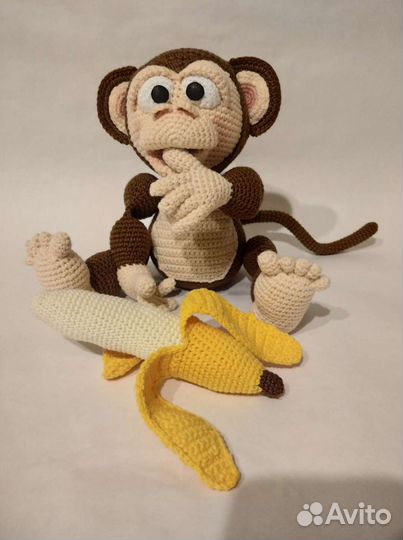 Мягкая игрушка ручной работы. Обезьянка