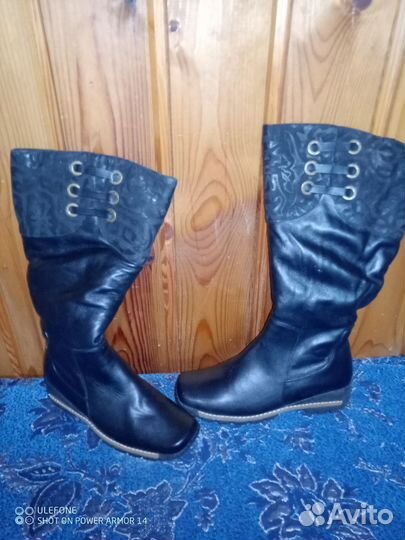 Сапоги женские натуральная кожа 38