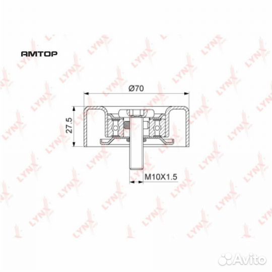 Lynxauto PB7203 Ролик обводной навесного оборудова